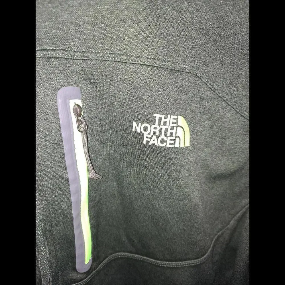 The North Face 1/2 Zip Dark Green and‎ Gray Sweatshirt Size XL